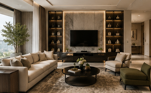 Completed luxury interior prepared for client handover